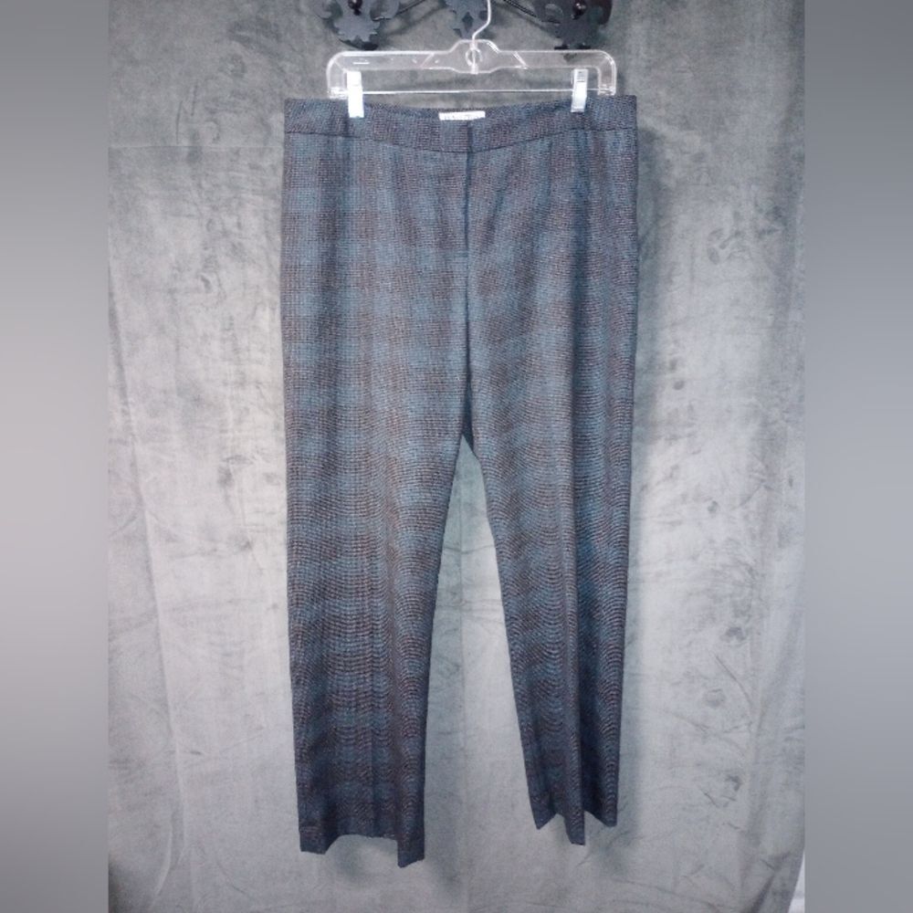 Pendleton Blue and Grey Check Wool Pants Size 12 EUC